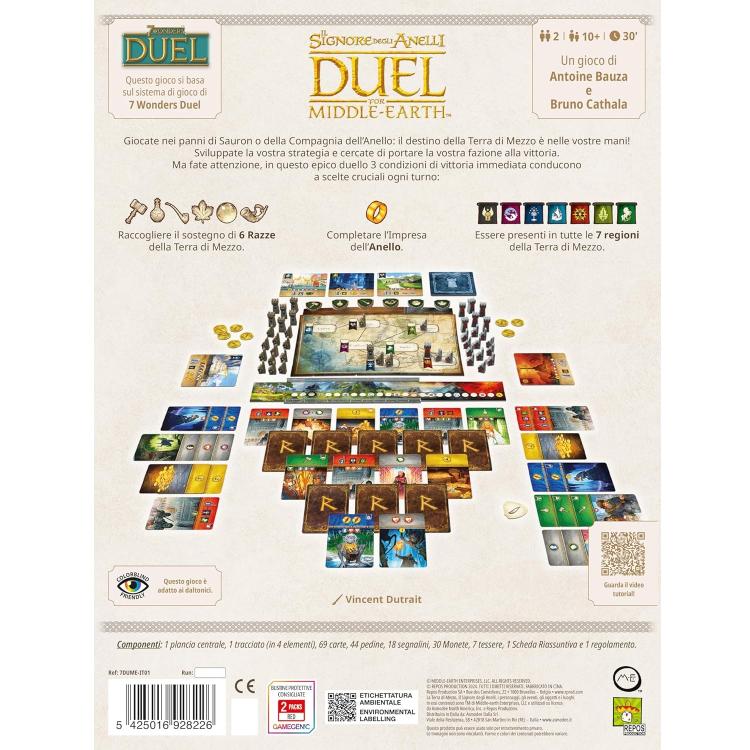 Asmodee - Il Signore Degli Anelli: Duel For Middle-Earth - Gioco da Tavolo 10+