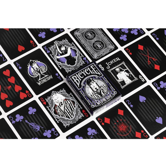 Bicycle - Wednesday (Mercoledì Addams) Playing Cards - Mazzo di Carte da Collezione, Poker, Magia e Cardistry basato sul famoso film Serie TV