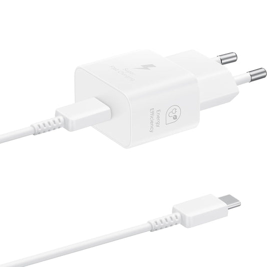 Samsung EP-T2510X Caricatore Originale da 25W, Porta USB-C (con Cavo), Bianco