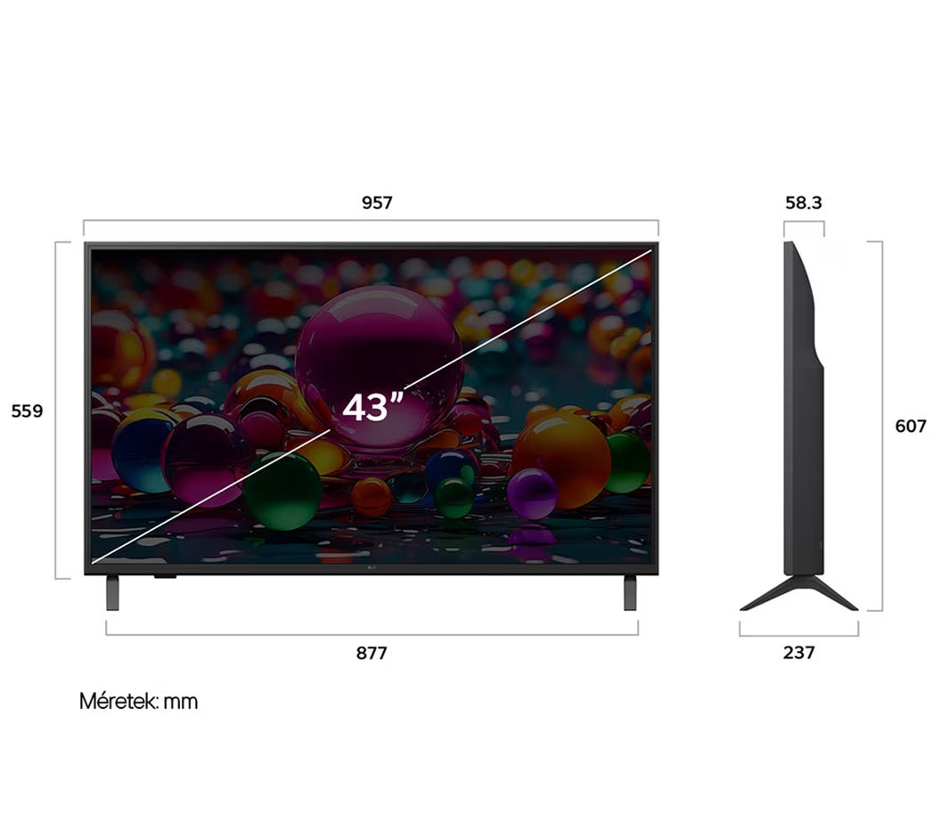 LG Smart TV 43" UHD 4K (AI) WebOS 43UA75003LA 2025 con Intelligenza Artificiale