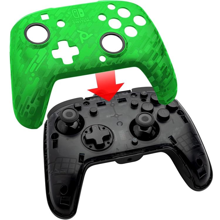Pdp Controller Wired Nintendo Switch Con Cavo Cablato Faceoff Deluxe Audio Green
