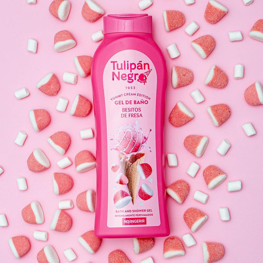 Tulipan Negro Shower Gel Bagno Doccia (Besitos alla Fragola) Bagnoschiuma 650ML
