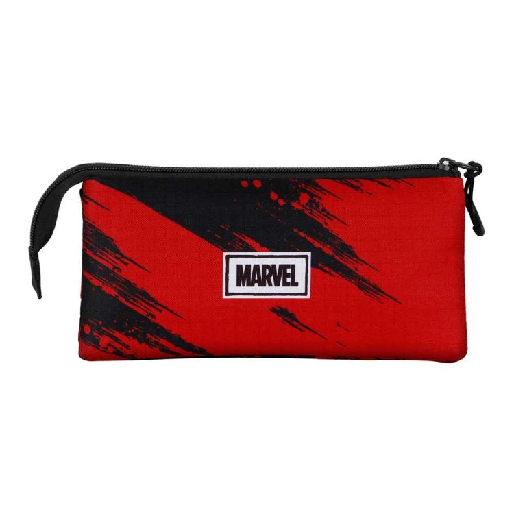 Marvel Astuccio Triplo (Deadpool) Bad - Disney Portapastelli Rosso Scuola Unisex