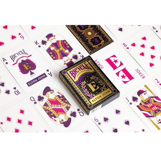 Bicycle - Rock (Elton John Europe) Playing Cards - Mazzo di Carte da Collezione, Poker, Magia e Cardistry basato sul famoso Cantante Rockstar