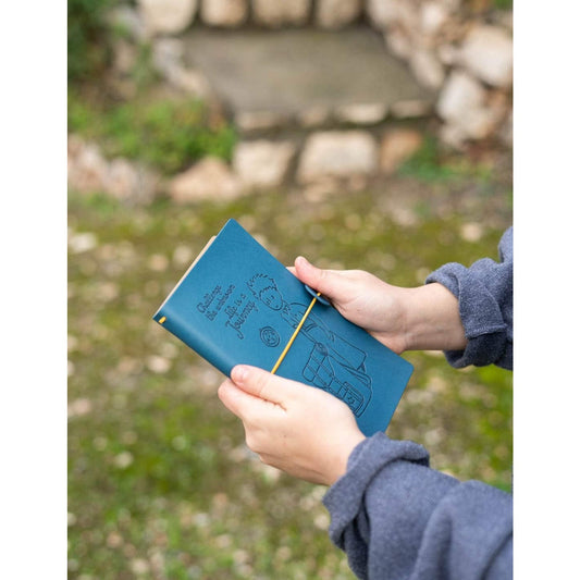 Taccuino "Il Piccolo Principe Blu" Diario Personale Viaggio 2 Quaderni Sostituibili: Bullet Journal Puntinato e a Righe 160 pag