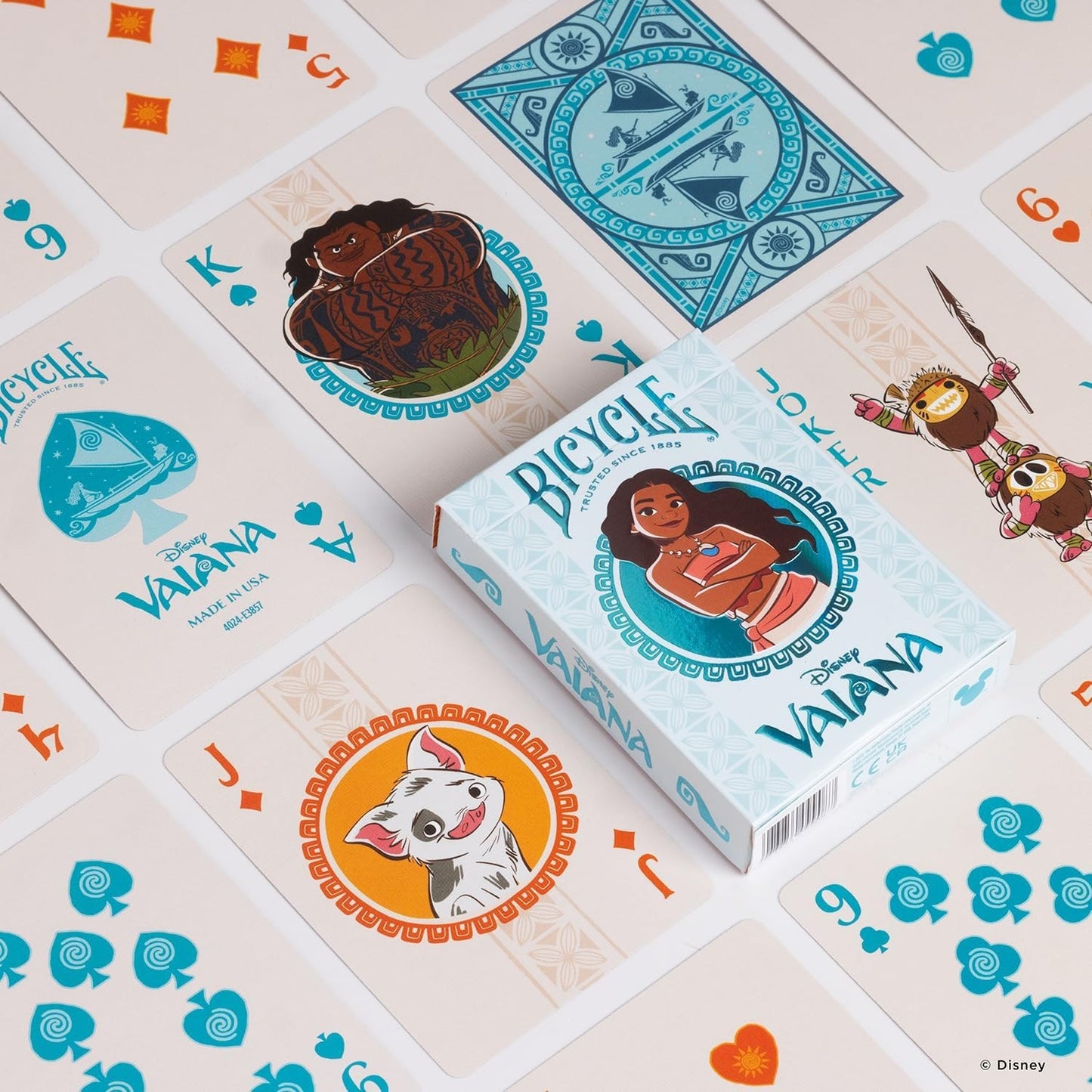 Bicycle - Disney (Oceania Vaiana) Playing Cards - Mazzo di Carte da Collezione, Poker, Magia e Cardistry basato sul famoso film di Animzione Disney
