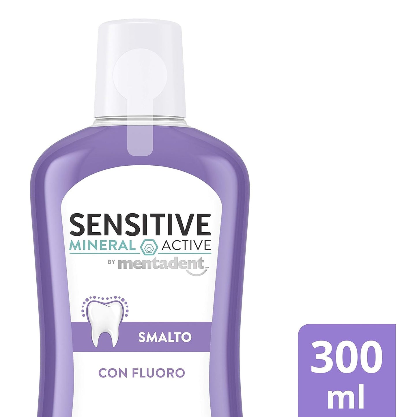 Mentadent Collutorio Sensitive Mineral Active con Fluoro per Smalto Denti 300ml