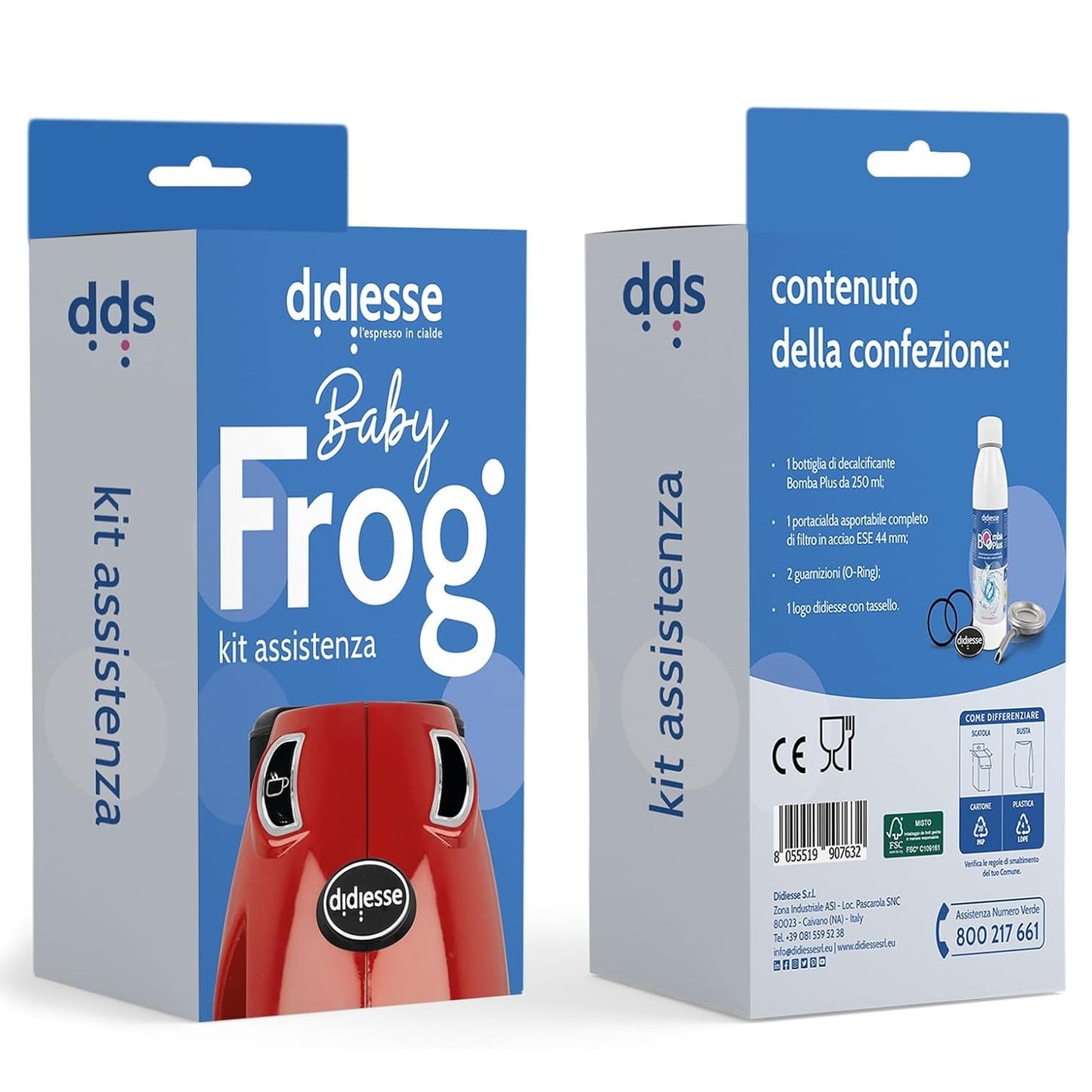 Didiesse Kit Assistenza Manutenzione Faidate Macchina Caffè Espresso Cialde (per Baby Frog)