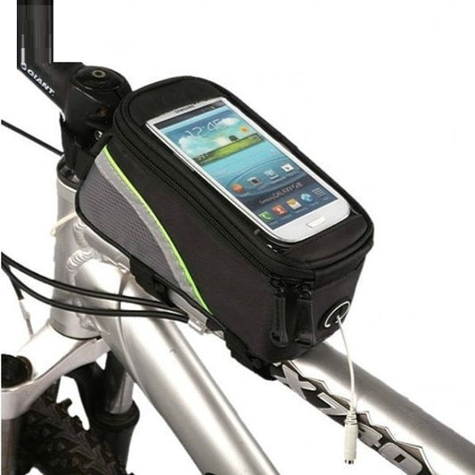 BORSA IMPERMEABILE PORTA OGGETTI SMARTPHONE CELLULARE PER TELAIO BICI BICICLETTA