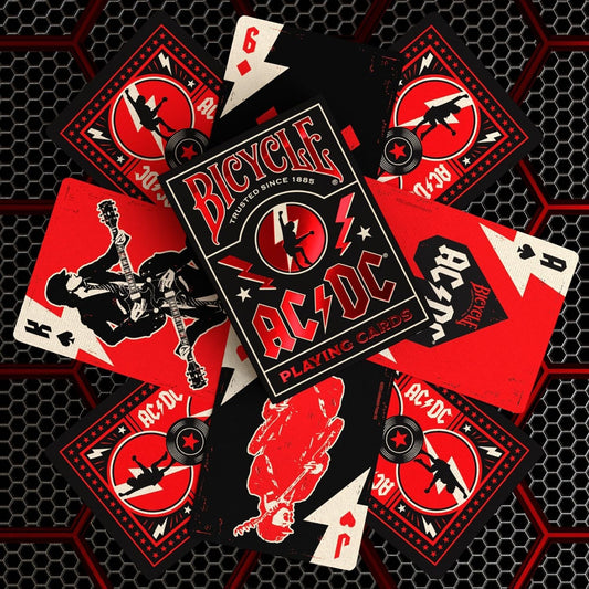 Bicycle - Rock (AC/DC) Playing Cards - Mazzo di Carte da Collezione, Poker, Magia e Cardistry basato sul famoso gruppo Musicale Rockstar