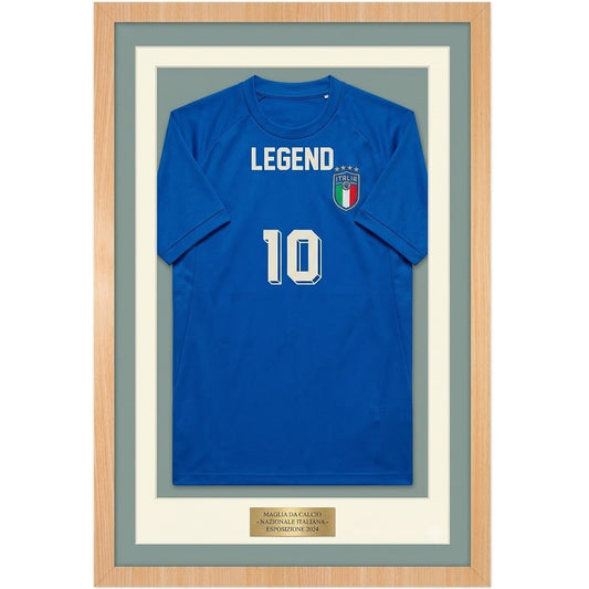 Grupo Erik: Cornice Poster 61 x 91,5 cm effetto legno Faggio Bombata da parete grande, in legno MDF Curvo , Cornice per Maglia da Calcio, Cornice per Quadri grandi
