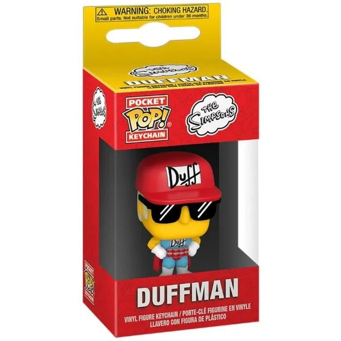 Funko Pop ! Keychain Pocket The Simpson - (Duffman) Portachiavi Vinyl Figure 4Cm