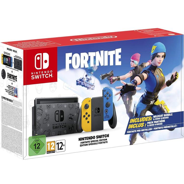 Nintendo Switch Console + Gioco Fortnite Blu/Giallo 1.1 Special Limited Edition