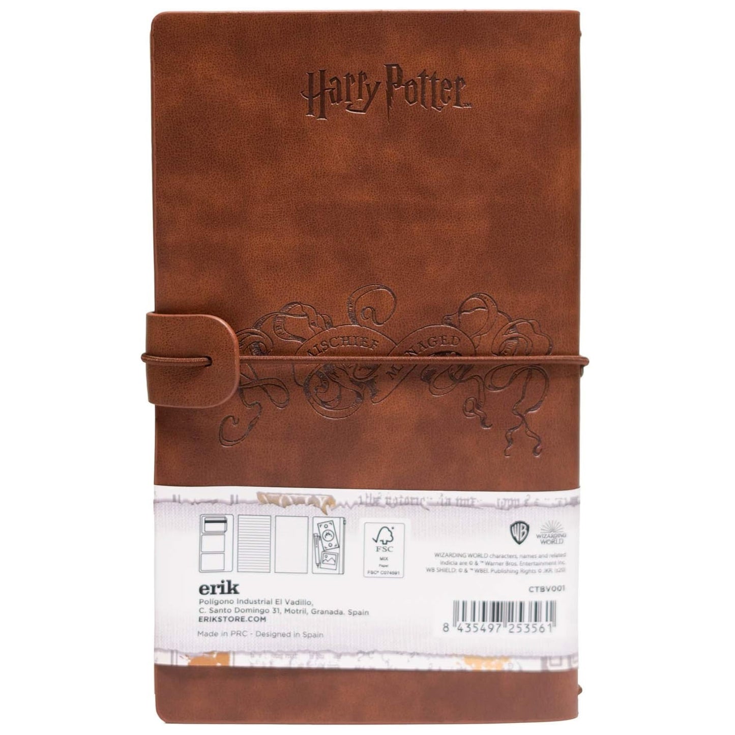 Taccuino "Harry Potter" Diario Personale da Viaggio 2 Quaderni Sostituibili: Bullet Journal Puntinato e a Righe 160 pag