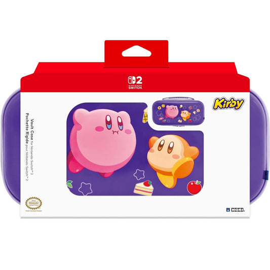 HORI - Vault Case (Kirby e Waddle Dee) Custodia Ufficiale Protettiva da viaggio per Console Nintendo Switch 1 e 2 / OLED - Viola