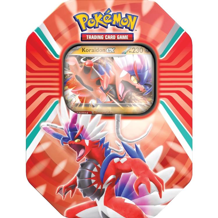 Pokemon Tin: Leggende Di Paldea (Koraidon) Box Tcg Gioco Carte Trading Card Game