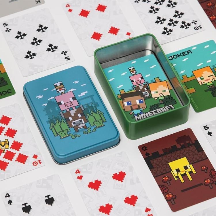 Paladone Playing Cards: Minecraft Mazzo Carte Da Gioco Francesi Poker Box Latta