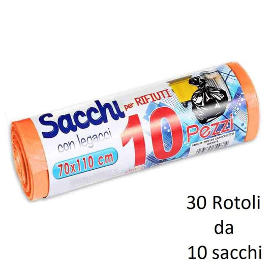 300 BUSTE SACCHI SACCHETTI RIFIUTI SPAZZATURA RACCOLTA DIFFERENZIATA 70X110cm AR