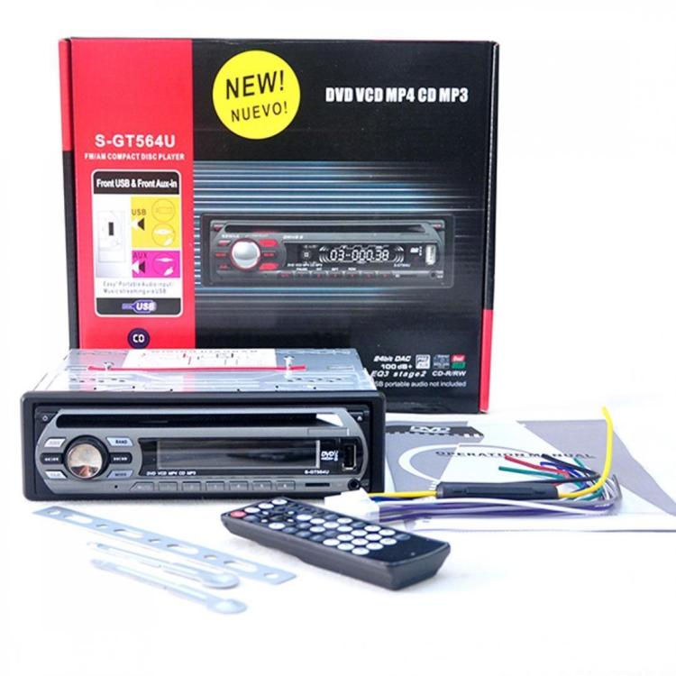 Stereo Auto Autoradio Lettore Cd Dvd Bt Sd Usb Aux 52Wx4 Frontalino Estraibile