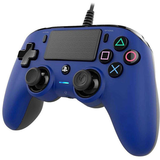 Nacon Controller Wired Pad Playstation 4 Ps4/Pc Blue Joypad Cablato Usb (Blu)