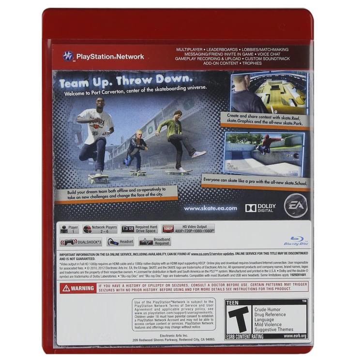 Skate 3 (Greatest Hits) Ps3 Videogioco Playstation 3 Uk Eu Ita Nuovo Sigillato