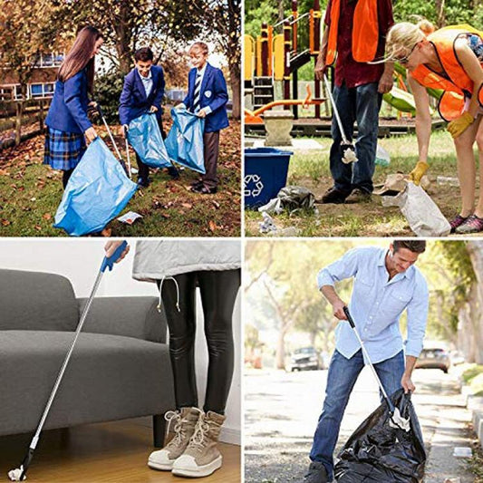 Pinza Bastone Prenditutto Raccogli Oggetti Prendi Rifiuti Asta Raccolta 90Cm