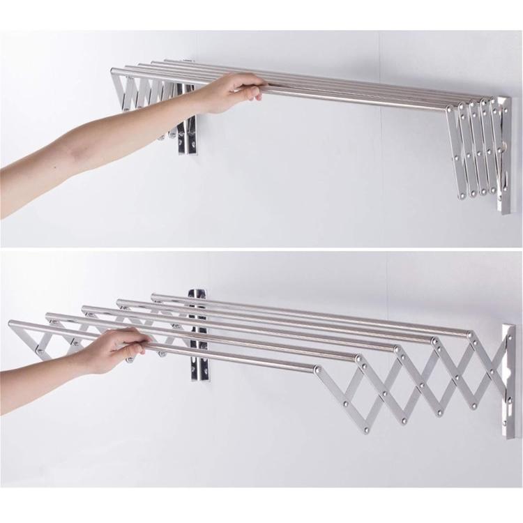 Stendibiancheria A Parete Estensibile Stendino Balcone Da Esterno O Bagno 80Cm