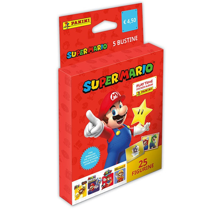 Panini Super Mario: Starter Pack Playtime Stiker Album + 5 Bustine Di Figurine