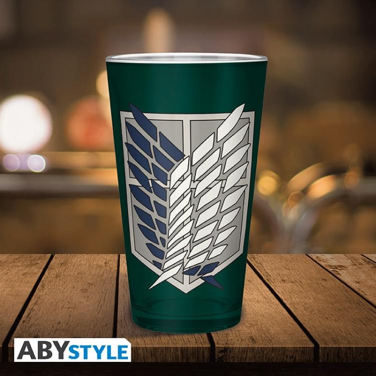 Gb Eye Bicchiere In Vetro (Attack On Titan) "Large Glass Scout" Tazza Caffè Vaso