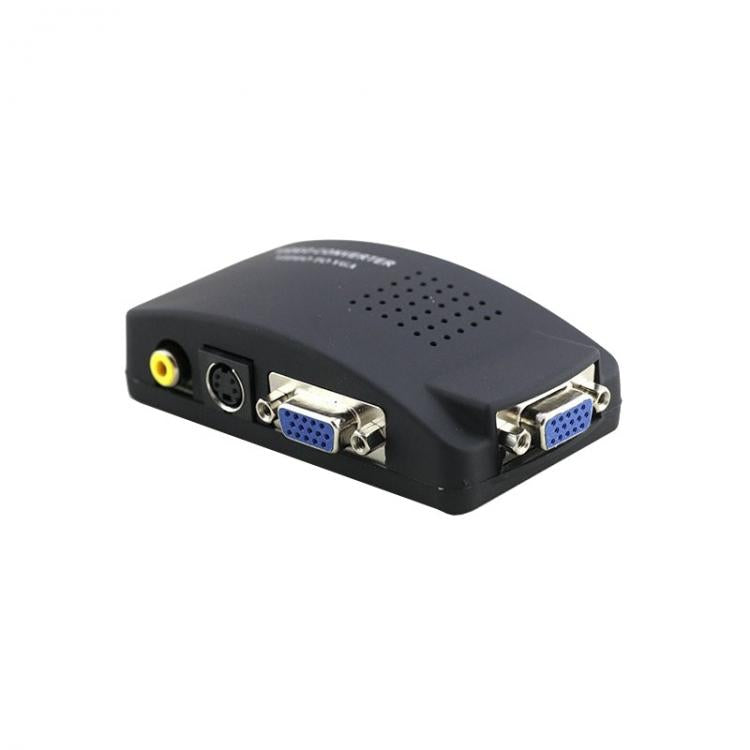ADATTATORE CONVERTITORE VIDEO DA BNC S-VIDEO IN VGA OUT PC NOTEBOOK-DVR TELECAM