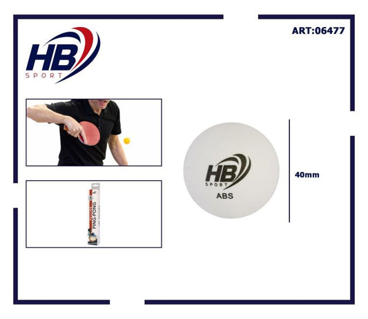 Hb 6Pz Palline Ping Pong Abs Palle Tennis Da Tavolo Sport Allenamento Bianco