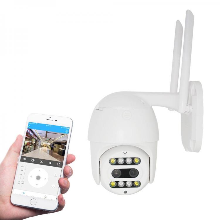 Telecamera Ptz Ip Wifi Zoom 10X Videosorveglianza Led Visione Notturna A Colori
