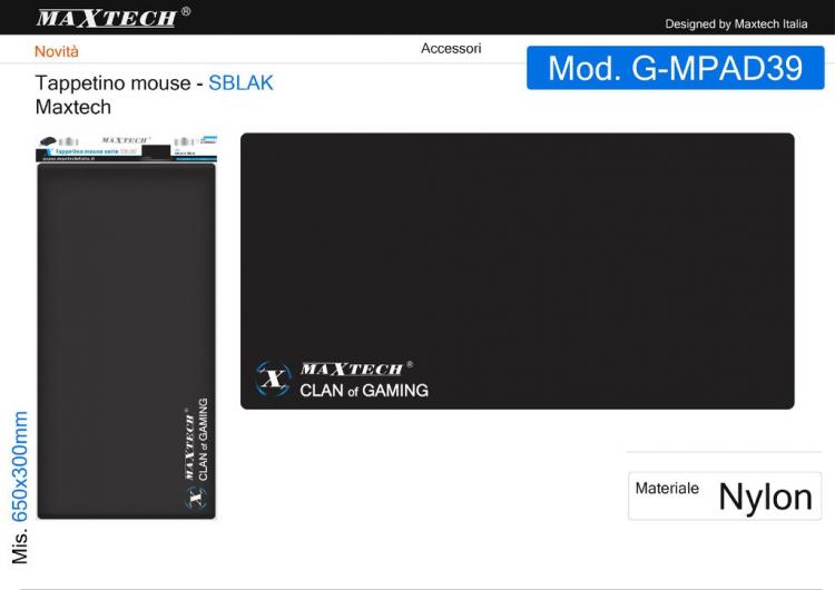 Maxtech Tappetino Grande Mouse Pad Tastiera Pc Gaming Mousepad Gigante Xxl Gioco