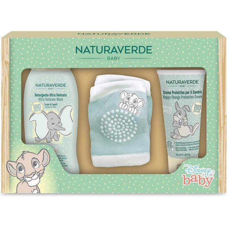 Naturaverde Disney Baby Cofanetto Con Detergente 200Ml Crema 100Ml E Ginocchiera