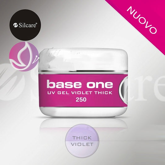 Silcare- Gel Ricostruzione Unghie Costruttore Monofasico Uv One Base Violet 250G