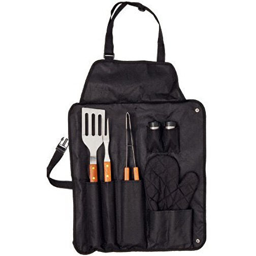 Fenner Grembiule Con Attrezzi Per Barbecue 6 Accessori Bbq Utensili Per Barbecue