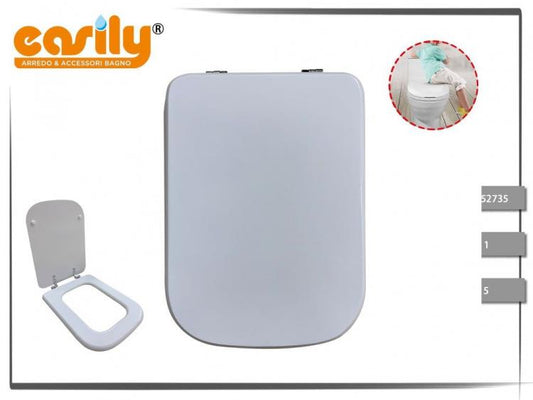 COPRIWATER SEDILE WC COPRI WATER IN LEGNO MDF BIANCO QUADRATO RETTANGOLARE 52735