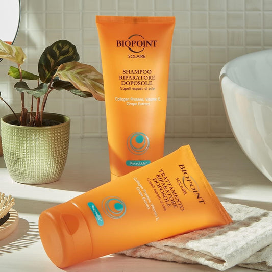 Biopoint Solaire Shampoo Doposole Riparatore Capelli Secchi e Danneggiati 200ml