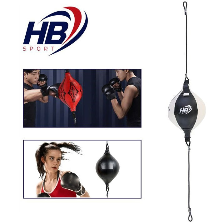 Hb Palla Tesa Sacco Boxe Elastico Colpitore Taekwondo Speed Ball Pugilato Bianco