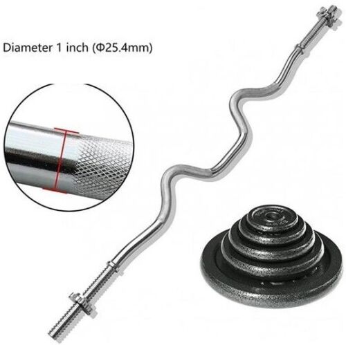 BILANCIERE ANGOLATO CURL SUPER EZ 150CM BARRA CURVA ACCIAI PALESTRA BODYBUILDING