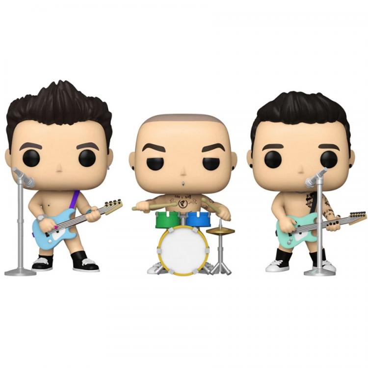 Funko Pop ! Rocks Blink 182 - Mark Hoppus Travis Barker Tom Delonge 3 Pack Vinyl