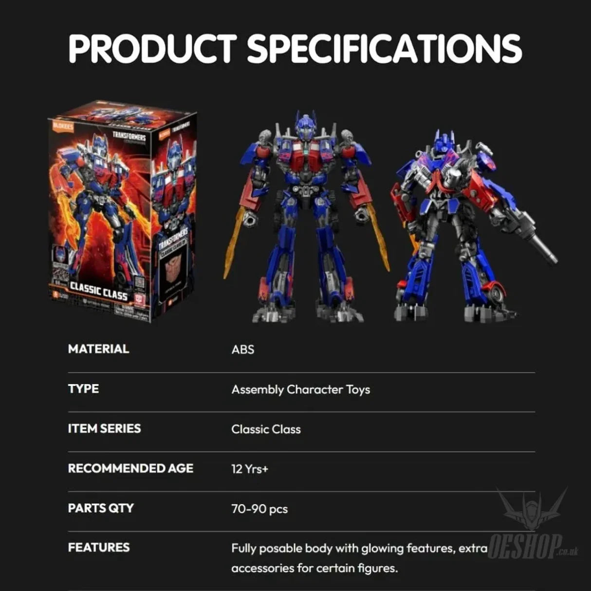 Blokees Transformers Model Kit Classic Class 09 (Optimus Prime) Action Figure 71157
