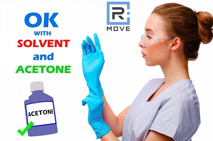 100 Guanti Monouso In Nitrile Blu Senza Polvere/Lattice Uso Medico E Alimenti L