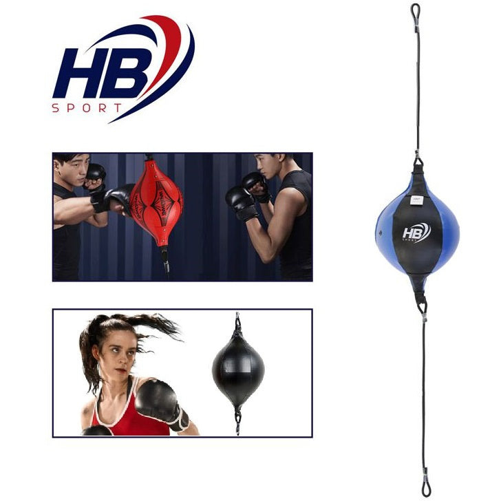 Hb Palla Tesa Sacco Boxe Elastico Colpitore Taekwondo Speed Ball Pugilato Blue