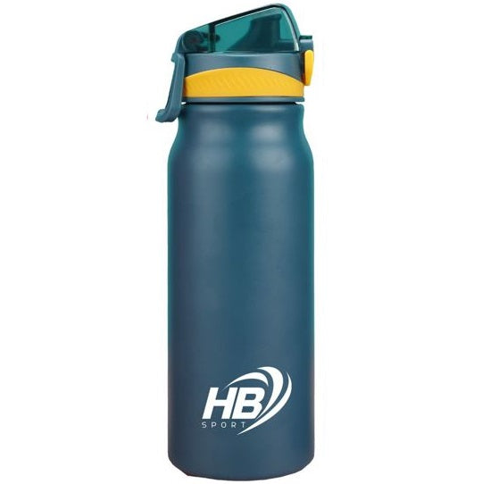 BORRACCIA TERMICA ACCIAIO INOX 500ml BOTTIGLIA THERMOS CON PIPETTA 12-24h BLU