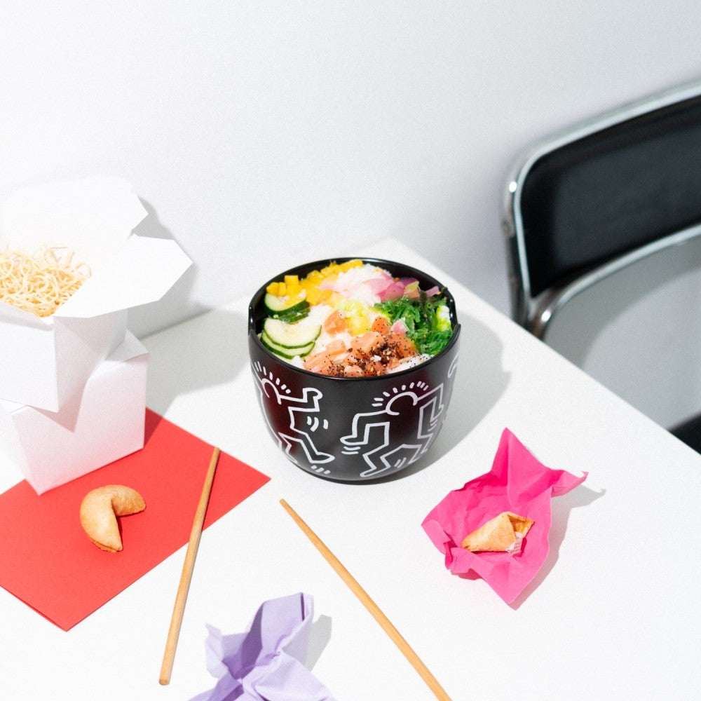 Ciotola Ramen Keith Haring - Ramen Bowl 1400 ml - Ciotola Cucina Giapponese con Bacchette