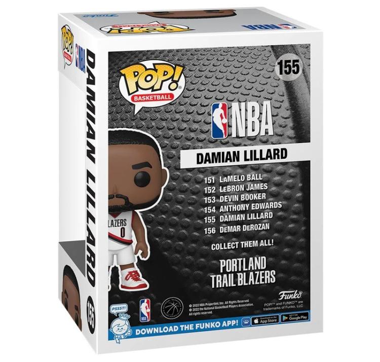 Funko Pop ! Basketball Trailblazers Nba - Damian Lillard (155) Figure Vinyl 9Cm