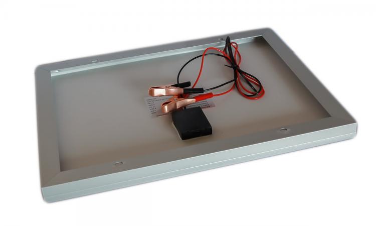 Pannello Solare Fotovoltaico Celle Silicio Modulo 10W Watt 12V Pinze Batteria