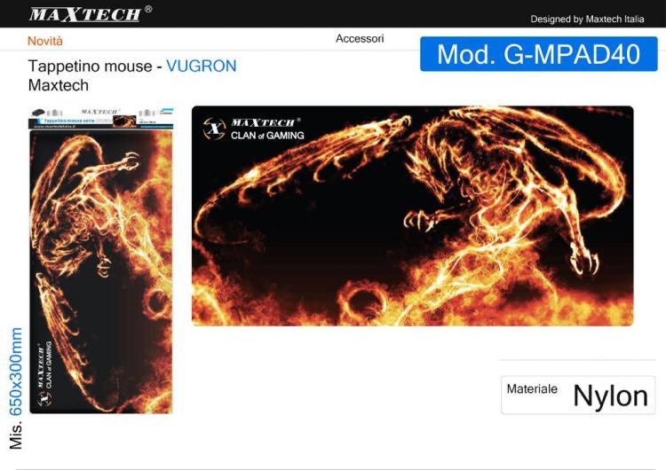 Maxtech Tappetino Grande Mouse Pad Tastiera Pc Gaming Mousepad Gigante Xxl Gioco