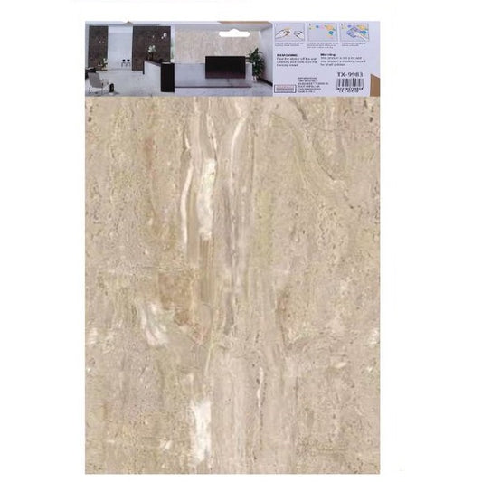 ADESIVO CARTA DA PARATO 3D EFFETTO MARMO SABBIA PANNELLO SPUGNA 30X60CM |TX-9983